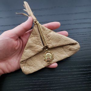 Vintage Florence / Firenze Genuine Italian Leather Coin Change Purse